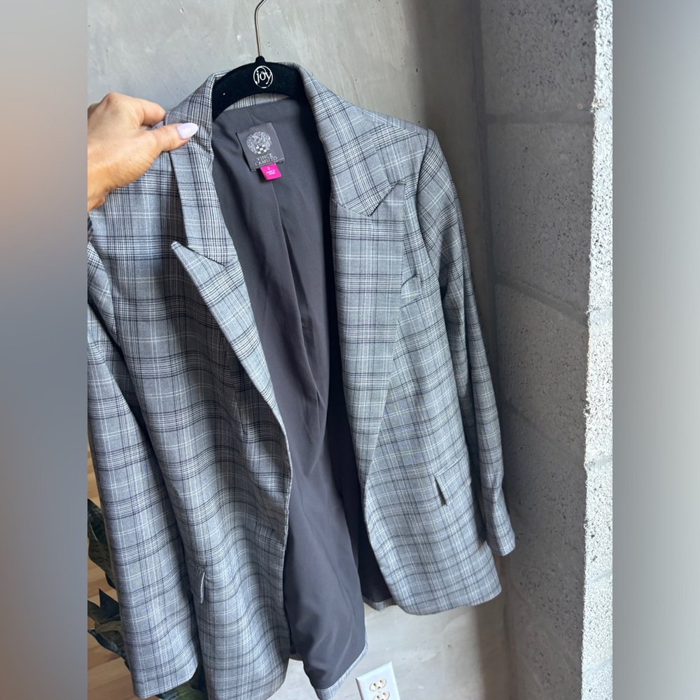 Vince Camuto Lined Plaid Blazer- Size 2